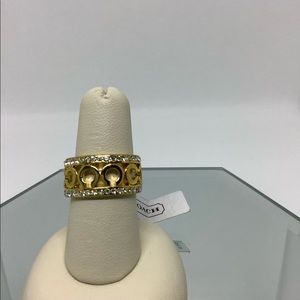 Women’s Coach Signature Gold Ring Size 7